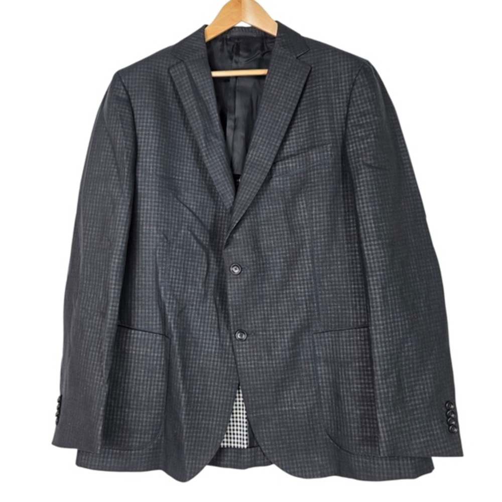 Ermenegildo Zegna Linen/ Cotton micro plaid Blazer/ jacket